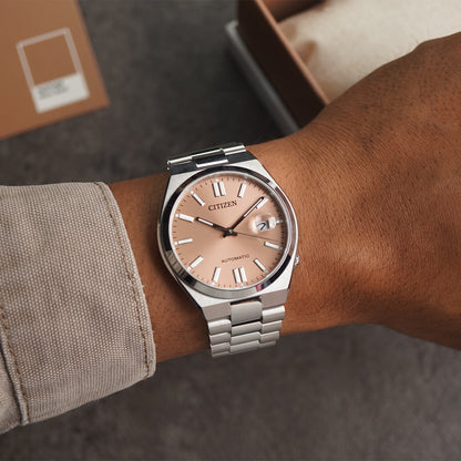 Citizen Tsuyosa NJ0158-89Y X Pantone Warm Sand Brown Dial - Horology Story Youtube Store