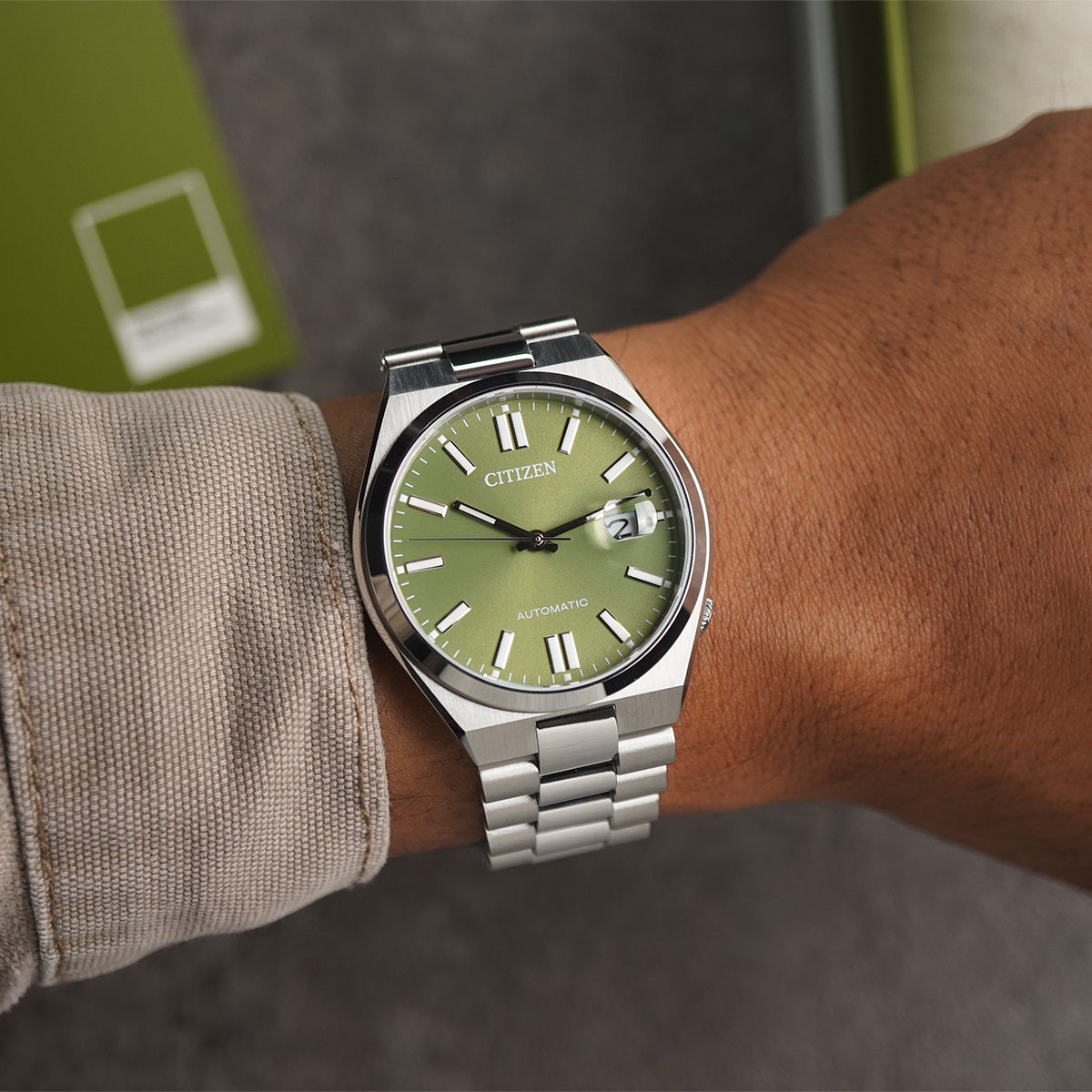 Citizen Tsuyosa NJ0158-89Z X Pantone Peaceful Green Dial - Horology Story Youtube Store