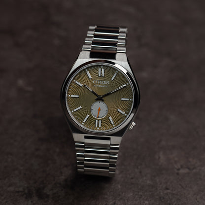 Citizen Tsuyosa Mechanical NK5010-51X Small Second Olive Green Guilloche Dial