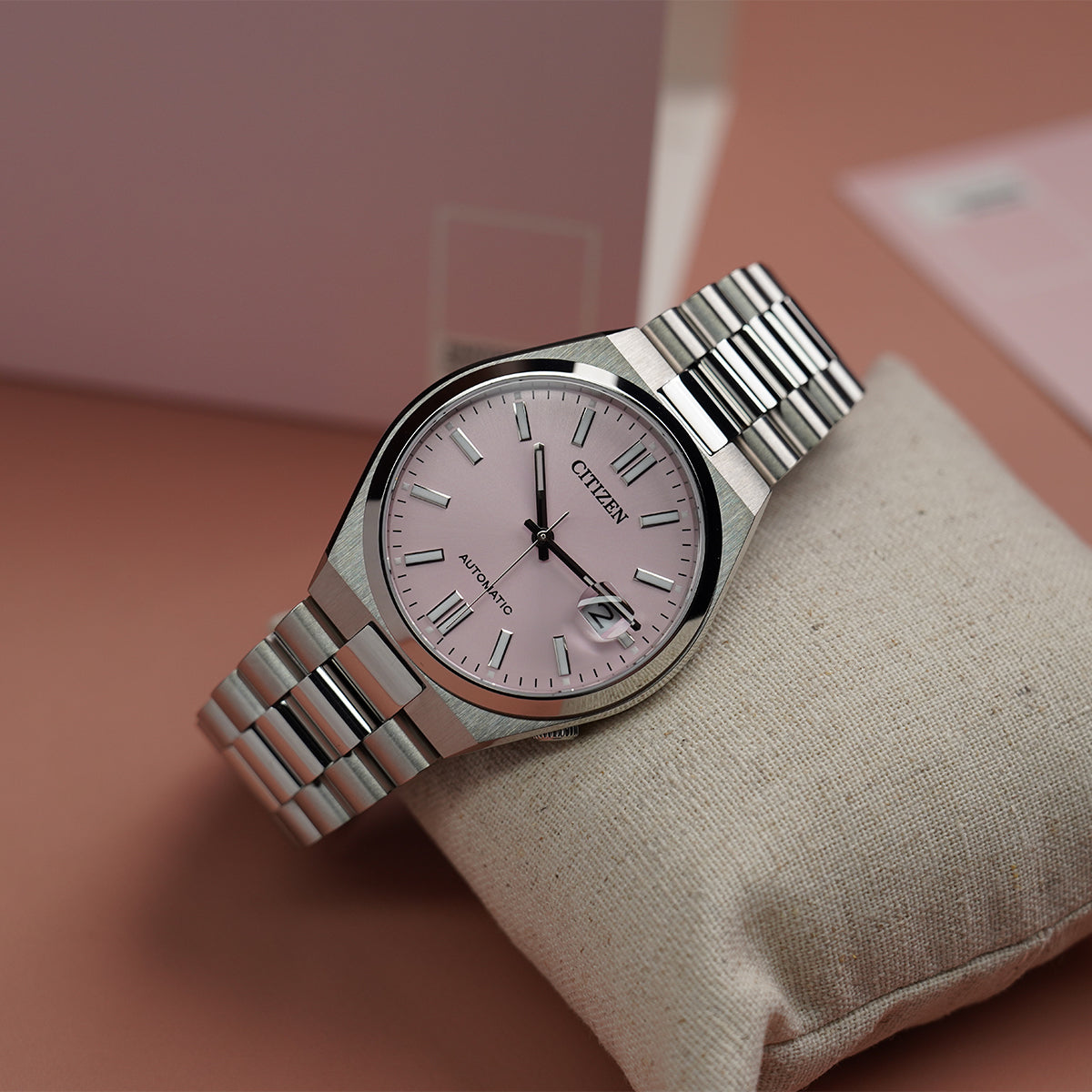 Citizen Tsuyosa NJ0158-89X X Pantone Dreamy Pink Dial - Horology Story Youtube Store