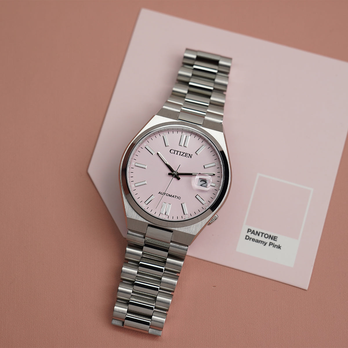 Citizen Tsuyosa NJ0158-89X X Pantone Dreamy Pink Dial - Horology Story Youtube Store