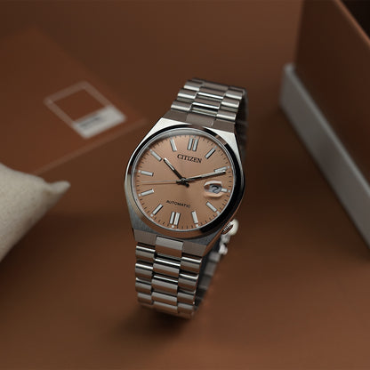 Citizen Tsuyosa NJ0158-89Y X Pantone Warm Sand Brown Dial - Horology Story Youtube Store