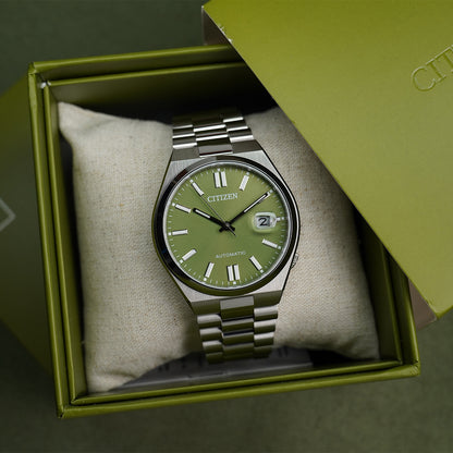 Citizen Tsuyosa NJ0158-89Z X Pantone Peaceful Green Dial - Horology Story Youtube Store