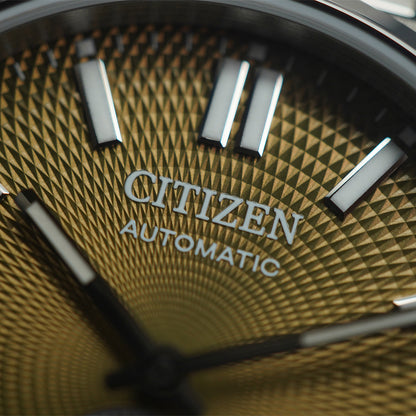 Citizen Tsuyosa Mechanical NK5010-51X Small Second Olive Green Guilloche Dial