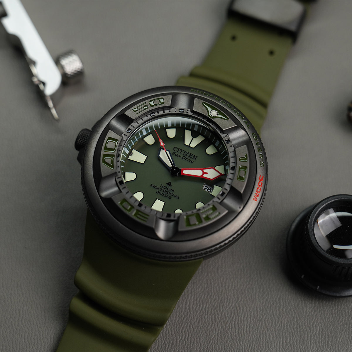 Citizen Promaster Marine BJ8057-17X Army Green Dial