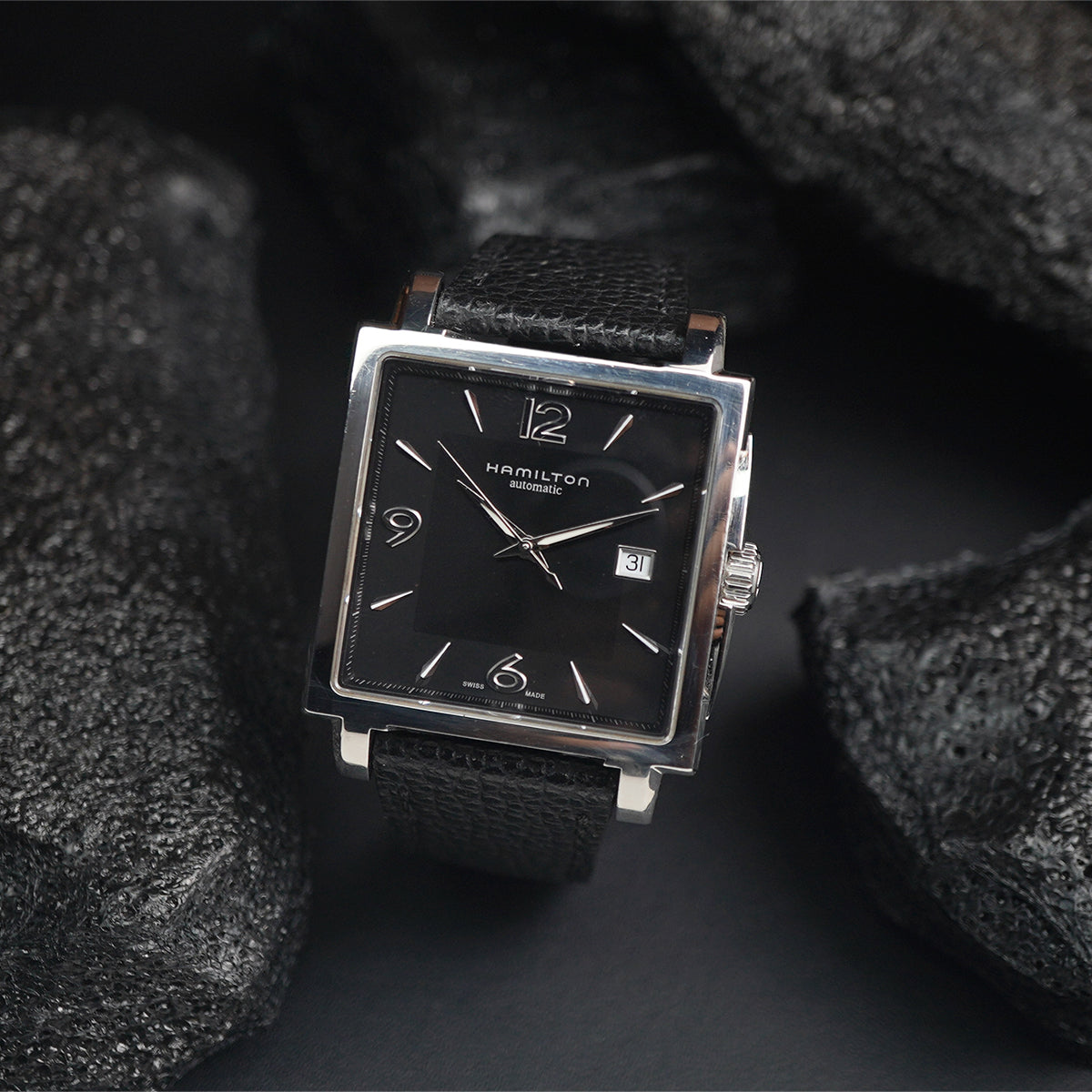 Hamilton JazzMaster H324150 Black Square Rare Vintage