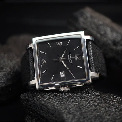 Hamilton JazzMaster H324150 Black Square Rare Vintage