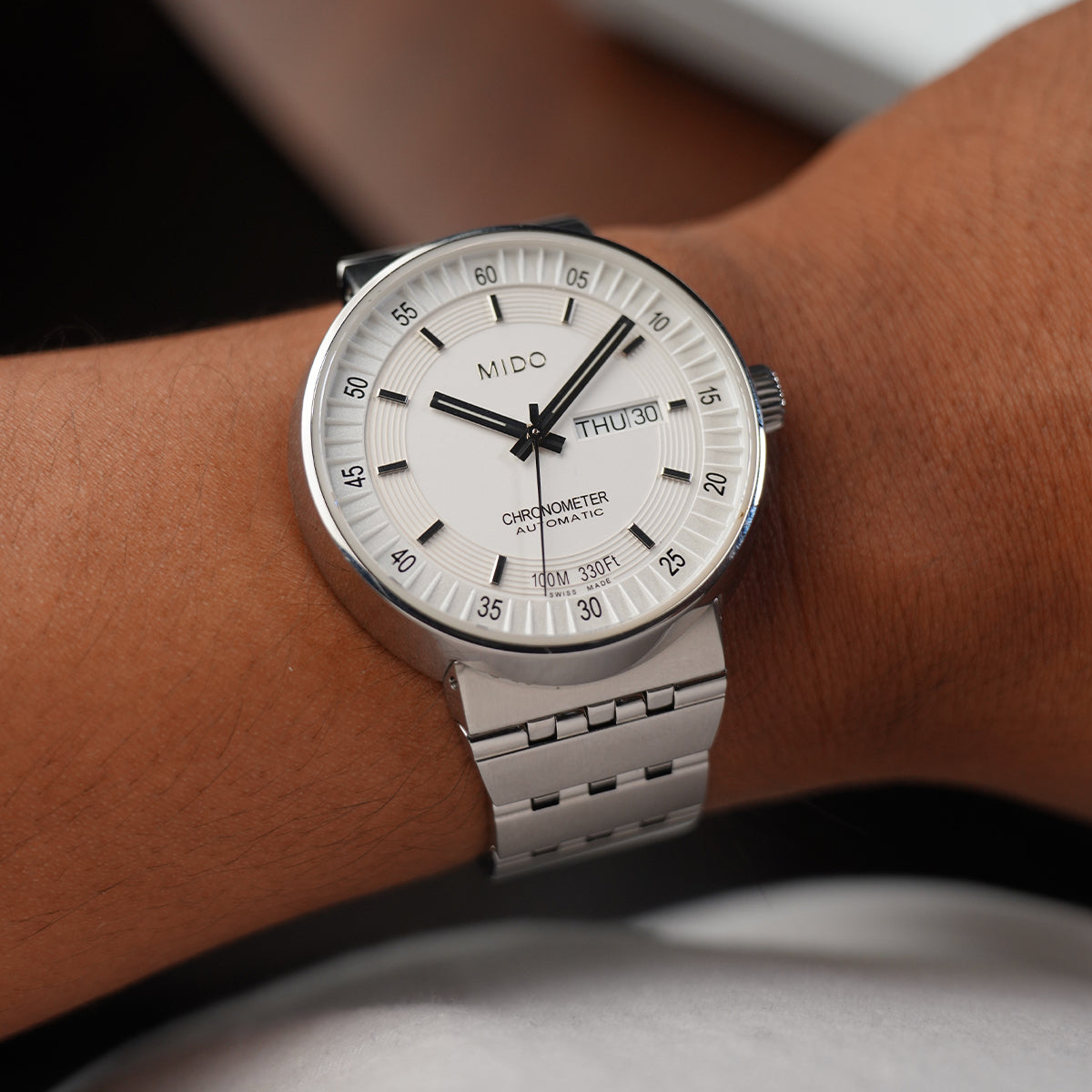 MIDO All Dial M8340.4.B1.11 Chronometer Automatic White Dial