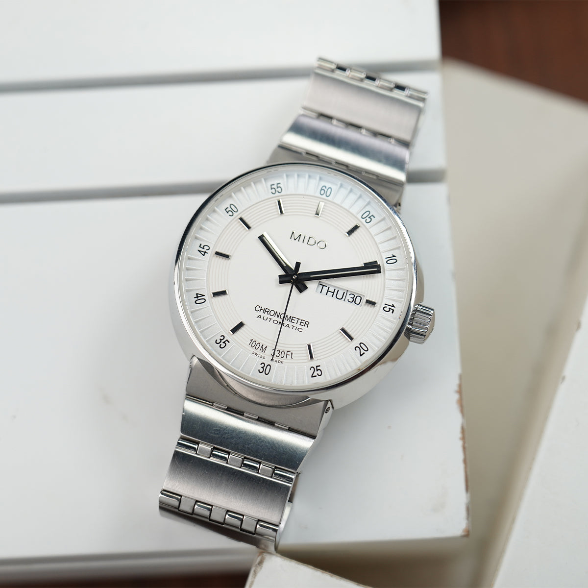 MIDO All Dial M8340.4.B1.11 Chronometer Automatic White Dial