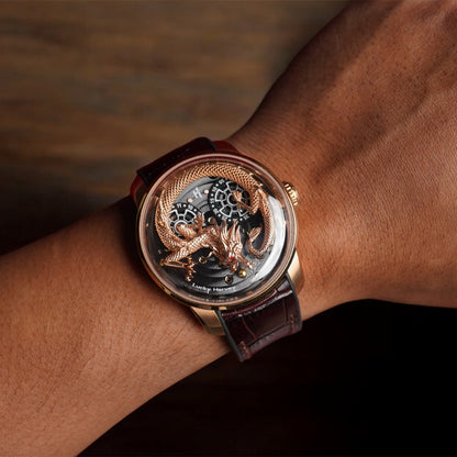 LUCKY HARVEY Rose Gold Dragon Ball Automatic