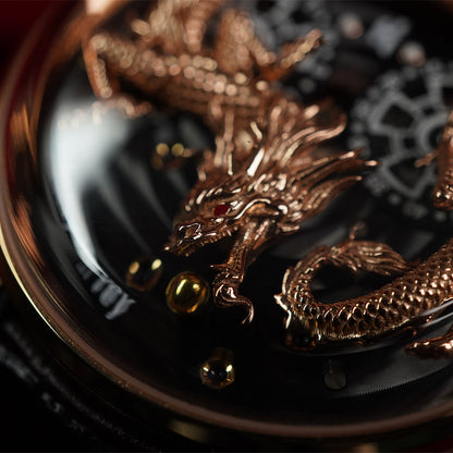 LUCKY HARVEY Rose Gold Dragon Ball Automatic