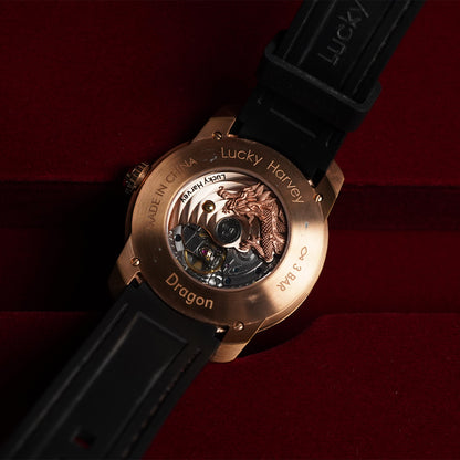 LUCKY HARVEY Rose Gold Dragon Ball Automatic