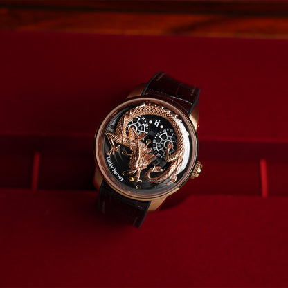 LUCKY HARVEY Rose Gold Dragon Ball Automatic