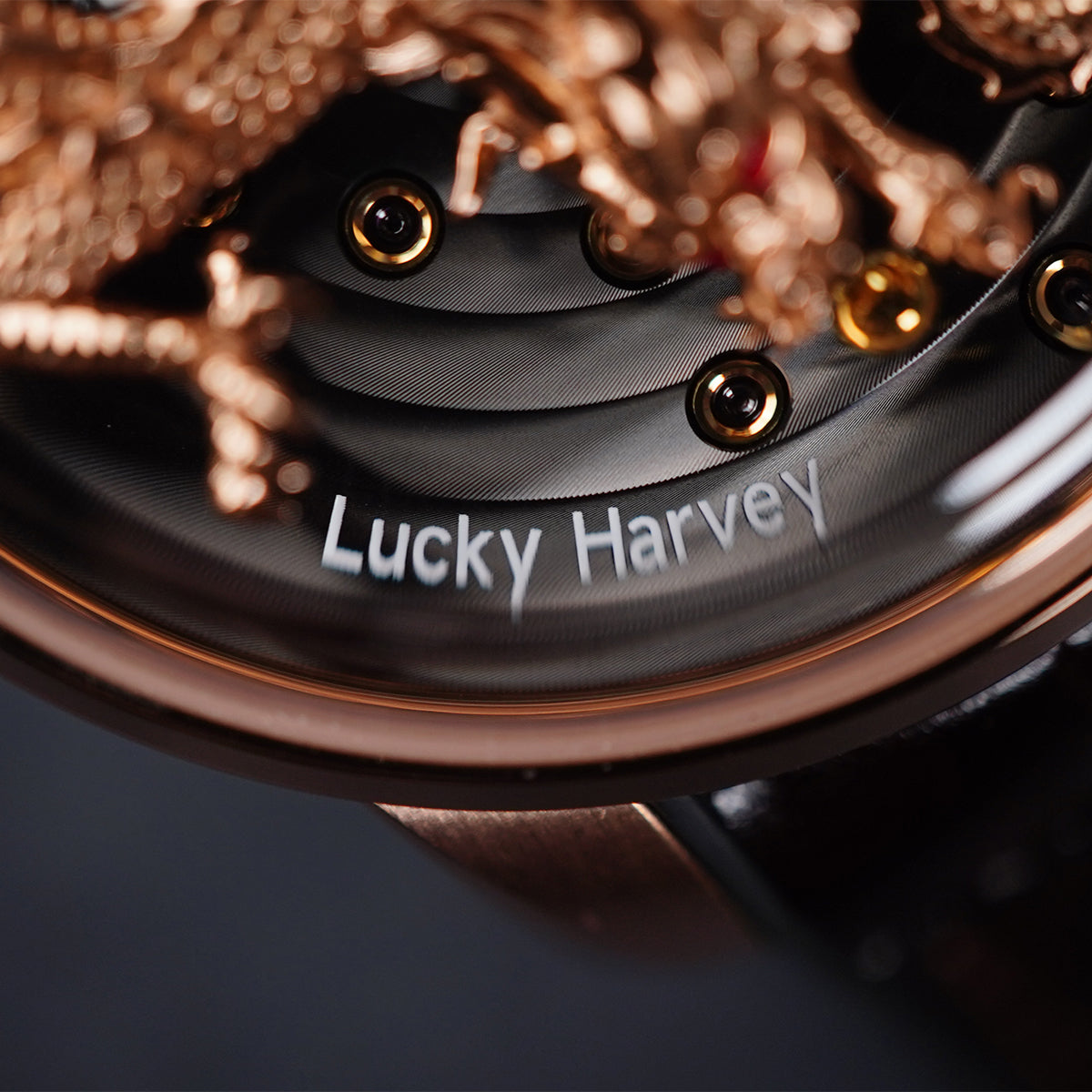 LUCKY HARVEY Rose Gold Dragon Ball Automatic