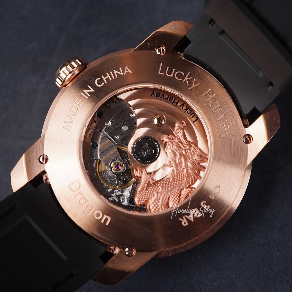 LUCKY HARVEY Rose Gold Dragon Ball Automatic - Horology Story Youtube Store