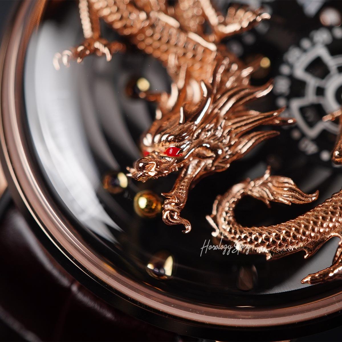 LUCKY HARVEY Rose Gold Dragon Ball Automatic - Horology Story Youtube Store