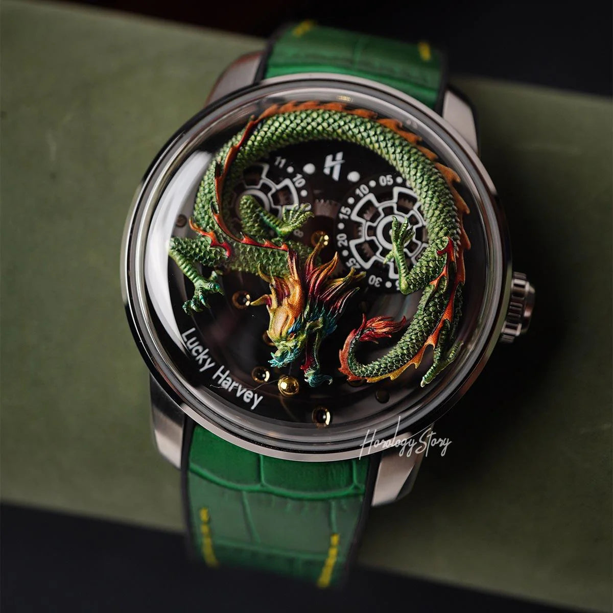 LUCKY HARVEY Green Dragon Ball Automatic - Horology Story Youtube Store