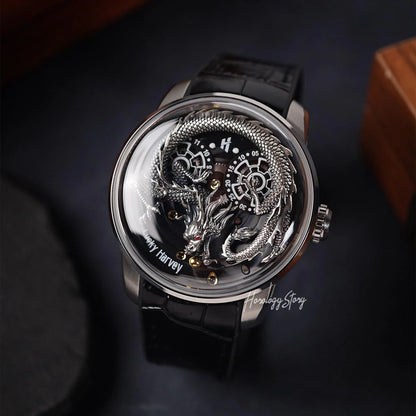 LUCKY HARVEY Silver Dragon Ball Automatic - Horology Story Youtube Store