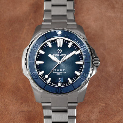 Formex Reef 39,5mm Blue Dial Blue Ceramic Bezel COSC - Horology Story Youtube Store