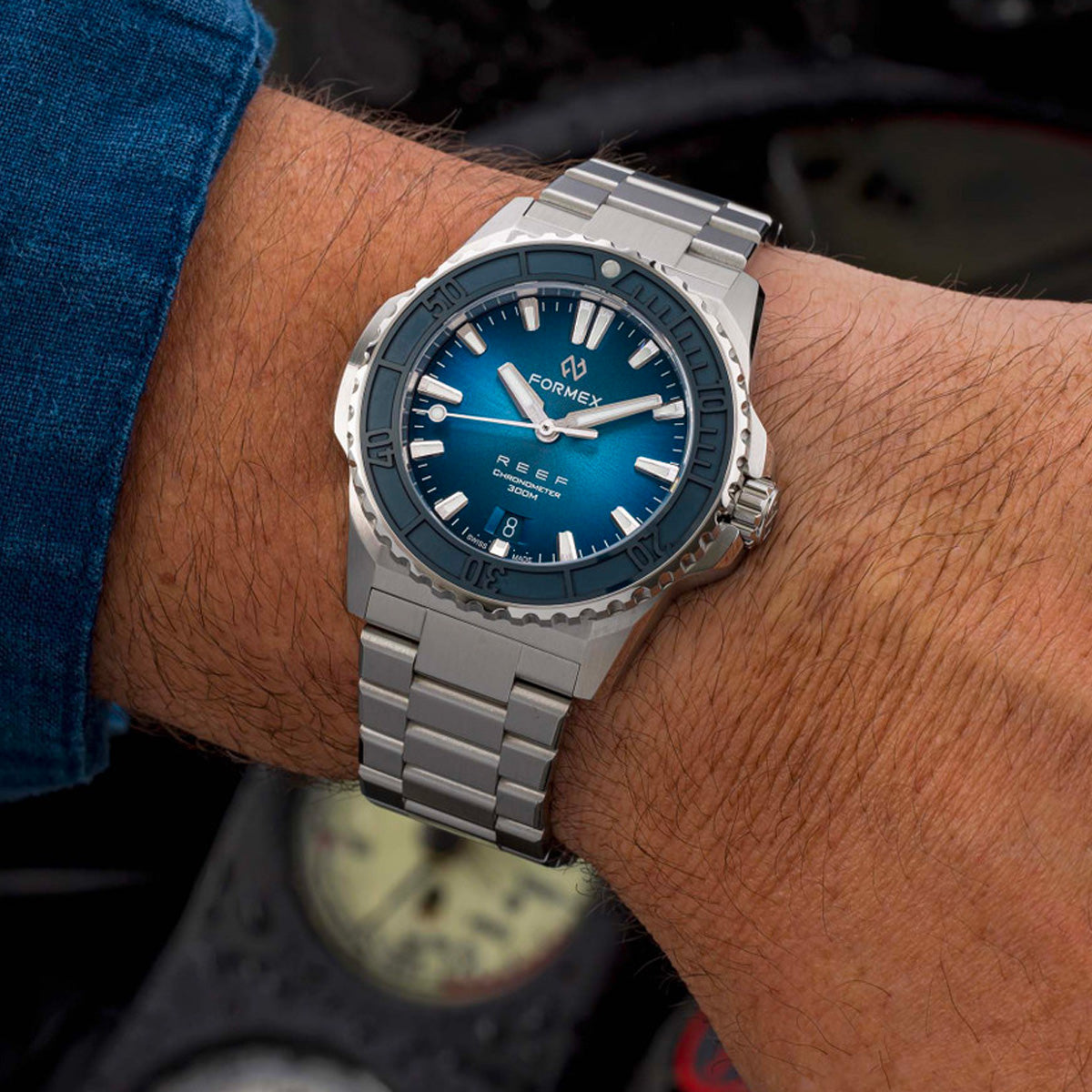 Formex Reef 39,5mm Blue Dial Blue Ceramic Bezel COSC - Horology Story Youtube Store