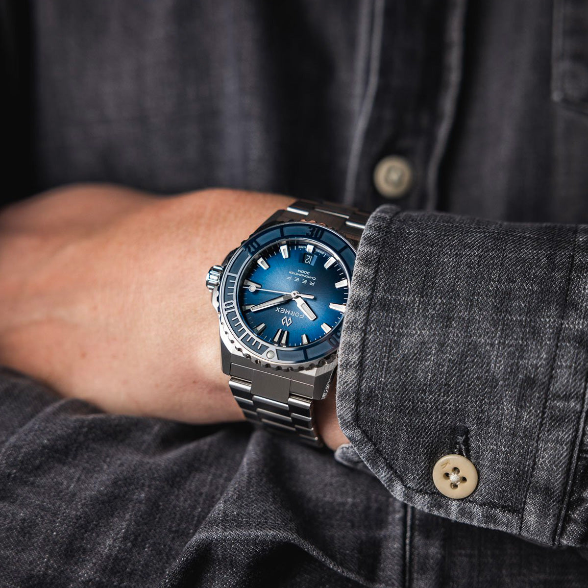 Formex Reef 39,5mm Blue Dial Blue Ceramic Bezel COSC - Horology Story Youtube Store