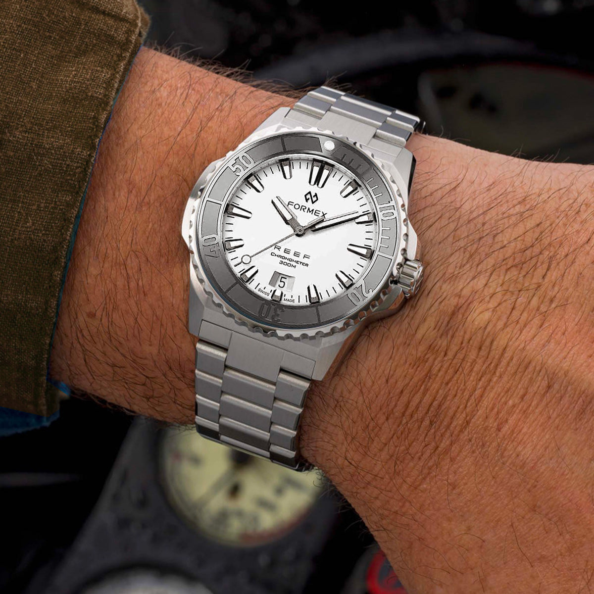 Formex Reef 39,5mm White Dial Steel Bezel COSC - Horology Story Youtube Store