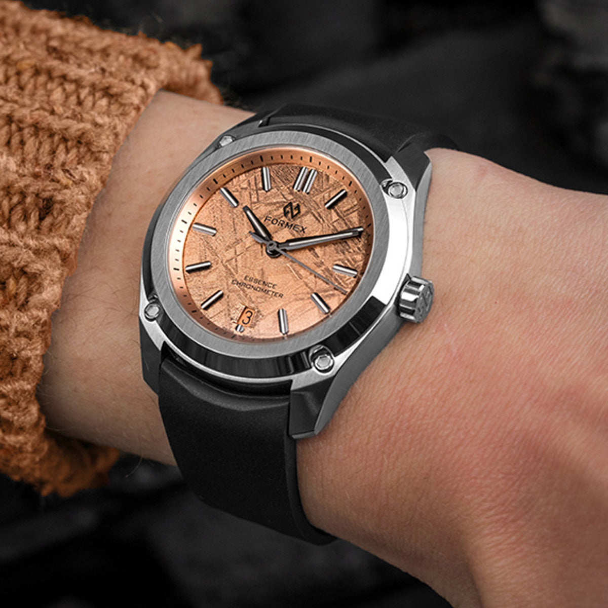 Formex Essence 39 Space Gold Meteorite Dial COSC - Horology Story Youtube Store