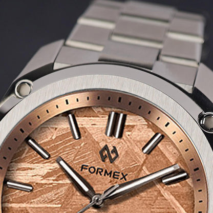 Formex Essence 39 Space Gold Meteorite Dial COSC - Horology Story Youtube Store