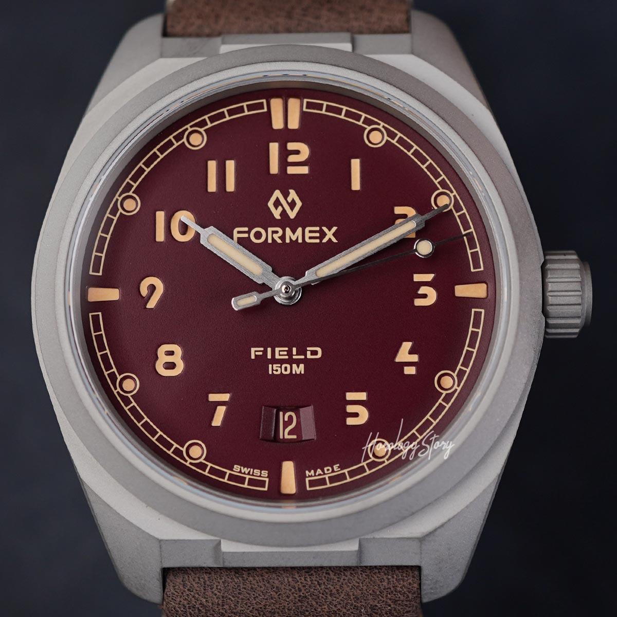 Formex Field Titanium Mahogany Red Dial - Horology Story Youtube Store