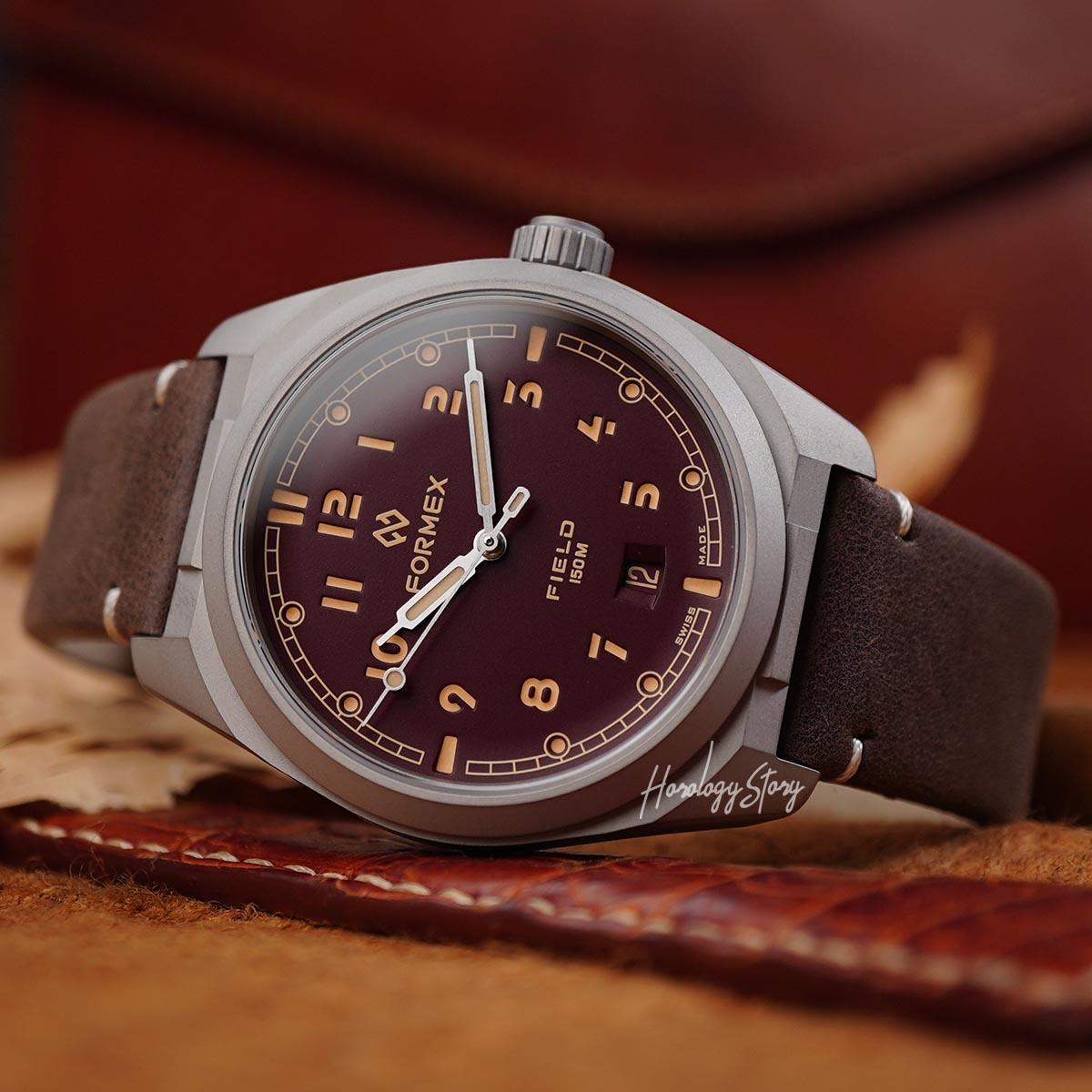 Formex Field Titanium Mahogany Red Dial - Horology Story Youtube Store