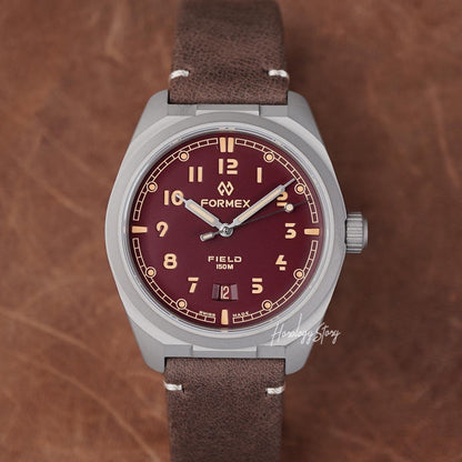 Formex Field Titanium Mahogany Red Dial - Horology Story Youtube Store