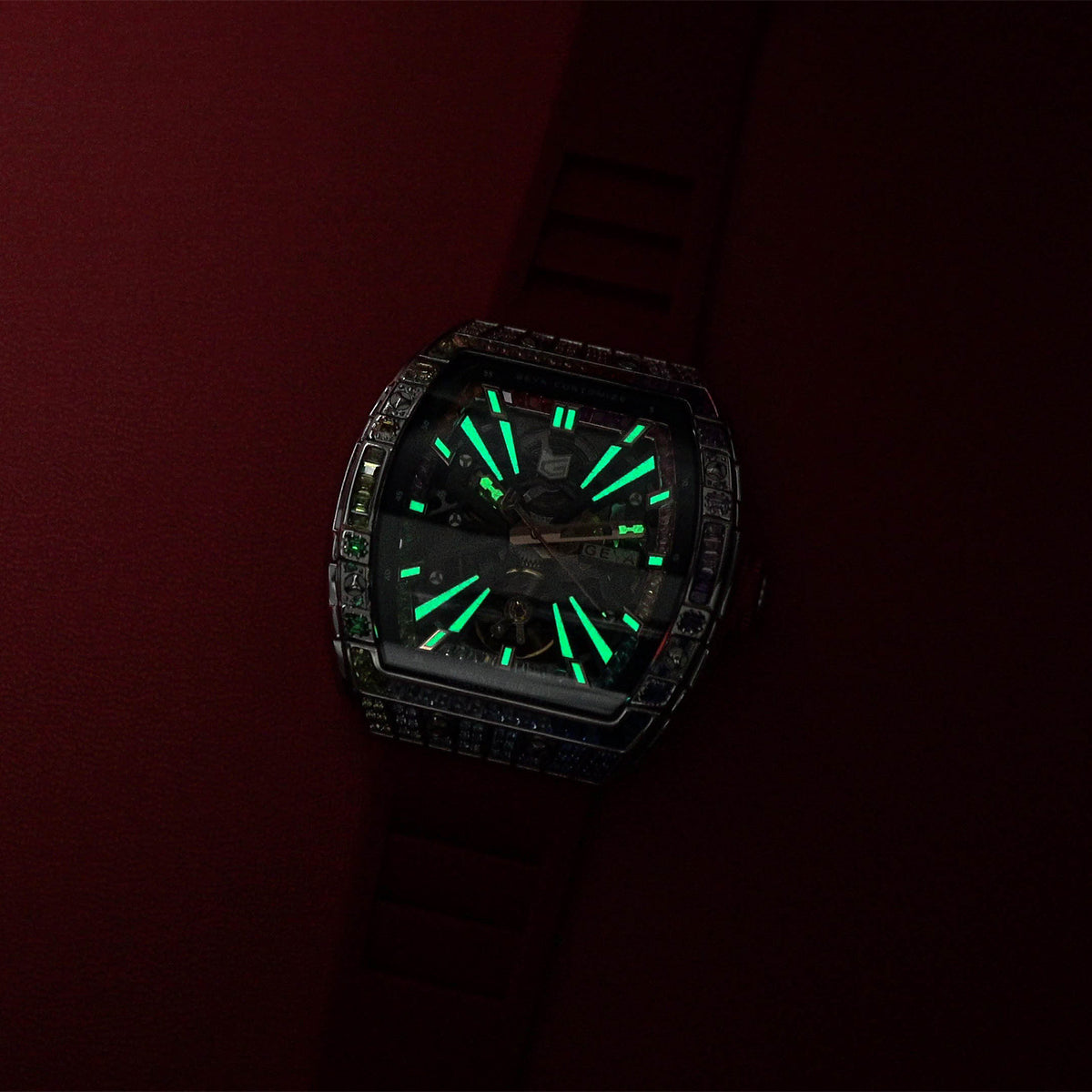 Geya Rainbow Zircon Series Automatic Red G78139