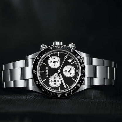 Boderry Goldace BD-Q09-01B Titanium Chronograph Black Dial