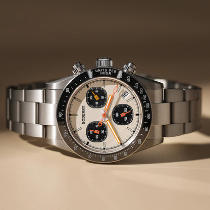 Boderry Goldace BD-Q09-02B Titanium Chronograph Cream Dial