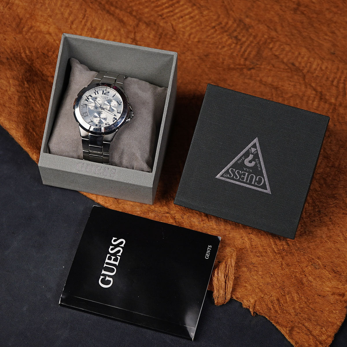 Guess Men Rush Silver I90199G1 42mm Stainless Steel Case Silver Dial - Horology Story Youtube Store