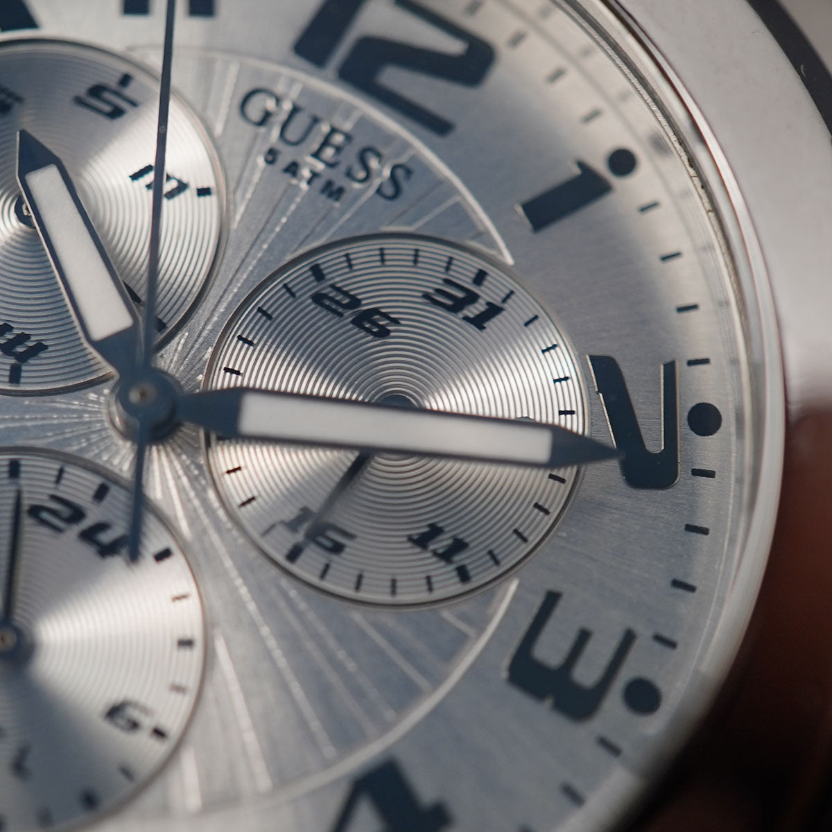 Guess Men Rush Silver I90199G1 42mm Stainless Steel Case Silver Dial - Horology Story Youtube Store