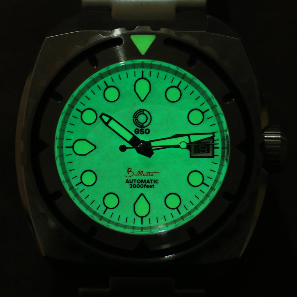 Esoteric Bathyal Brillante Stainless Steel Case White Fully Lume Dial - Horology Story Youtube Store