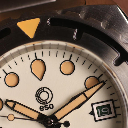 Esoteric Bathyal Brillante Stainless Steel Case White Fully Lume Dial - Horology Story Youtube Store