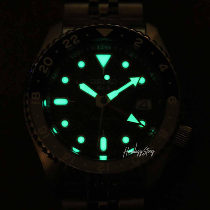 Seiko 5 Sports GMT Seiko SSK001K1 Black Grape - Horology Story Youtube Store