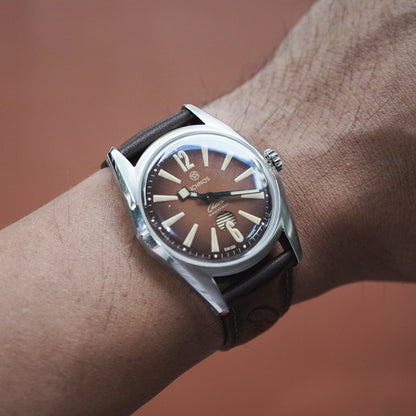 Ichnos Costerio Tobacco On Bracelet & Leather Strap