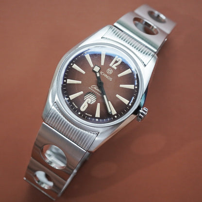 Ichnos Costerio Tobacco On Bracelet & Leather Strap