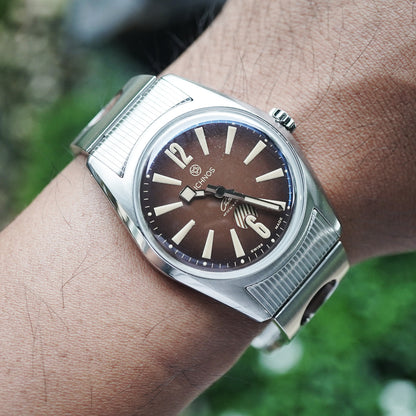 Ichnos Costerio Tobacco On Bracelet & Leather Strap