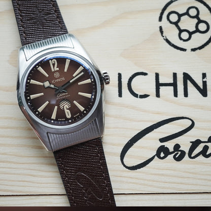 Ichnos Costerio Tobacco On Bracelet & Leather Strap