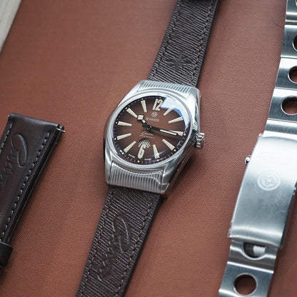 Ichnos Costerio Tobacco On Bracelet & Leather Strap