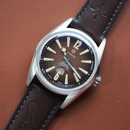 Ichnos Costerio Tobacco On Bracelet & Leather Strap