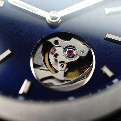 Karl-Leimon Majesty Blue Open Heart Automatic - Horology Story Youtube Store