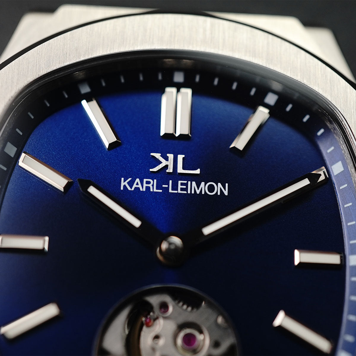 Karl-Leimon Majesty Blue Open Heart Automatic - Horology Story Youtube Store