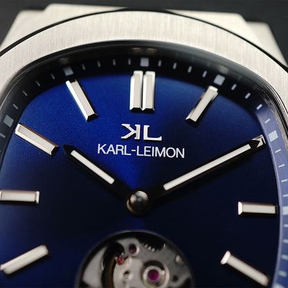 Karl-Leimon Majesty Blue Open Heart Automatic - Horology Story Youtube Store