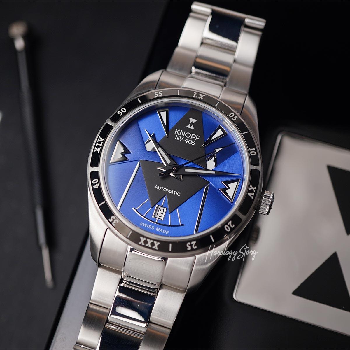 Knopf NY-405 Blue Black Dial - Horology Story Youtube Store