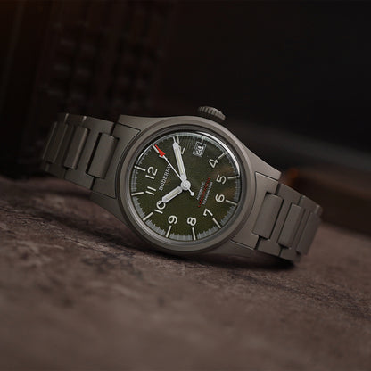 Boderry Landmaster Titanium 100m Green Dial Seiko NH35A